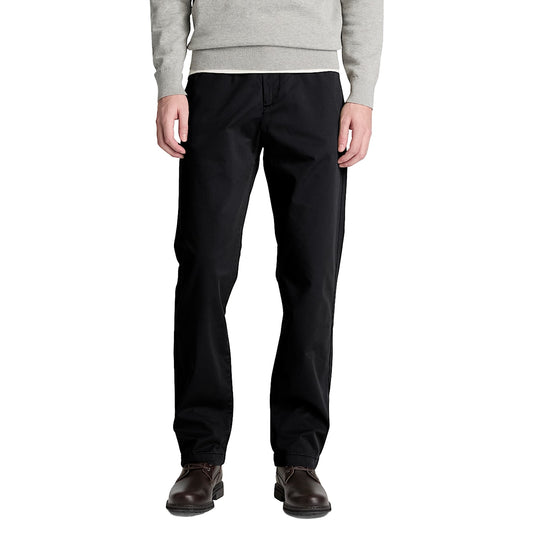 Pantaloni Uomo Chino Claremont gamba dritta Nero modello frontale