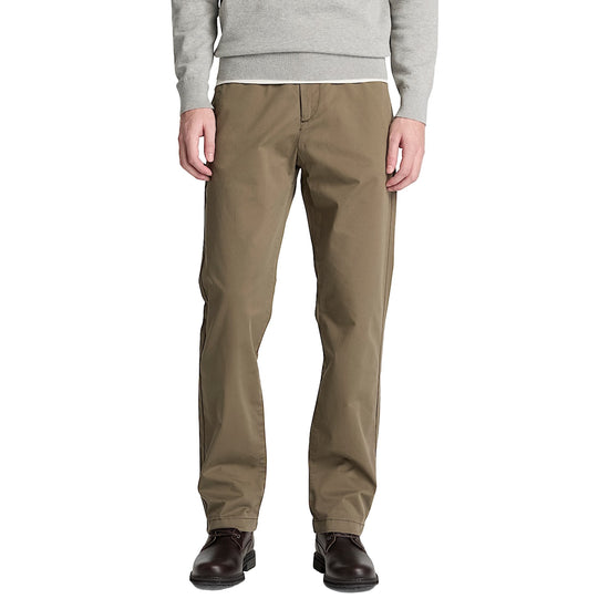 Pantaloni Uomo Chino Claremont gamba dritta Verde modello frontale