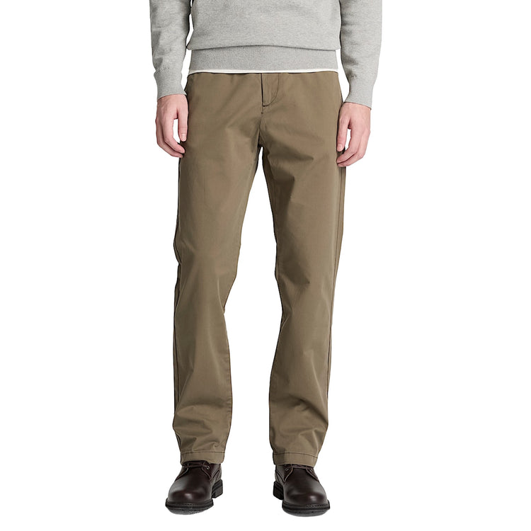 Pantaloni Uomo Chino Claremont gamba dritta Verde modello frontale