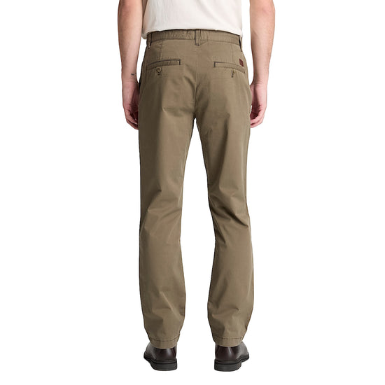 Pantaloni Uomo Chino Claremont gamba dritta Verde modello retro