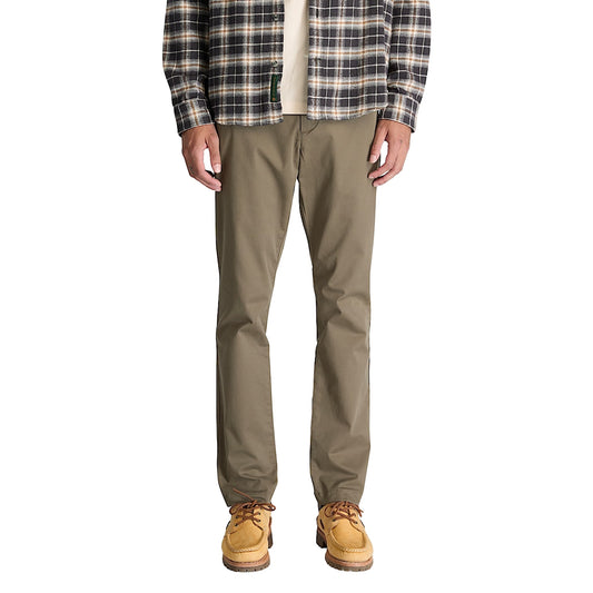 Pantaloni Uomo Chino Slim Claremont Verde, modello frontale