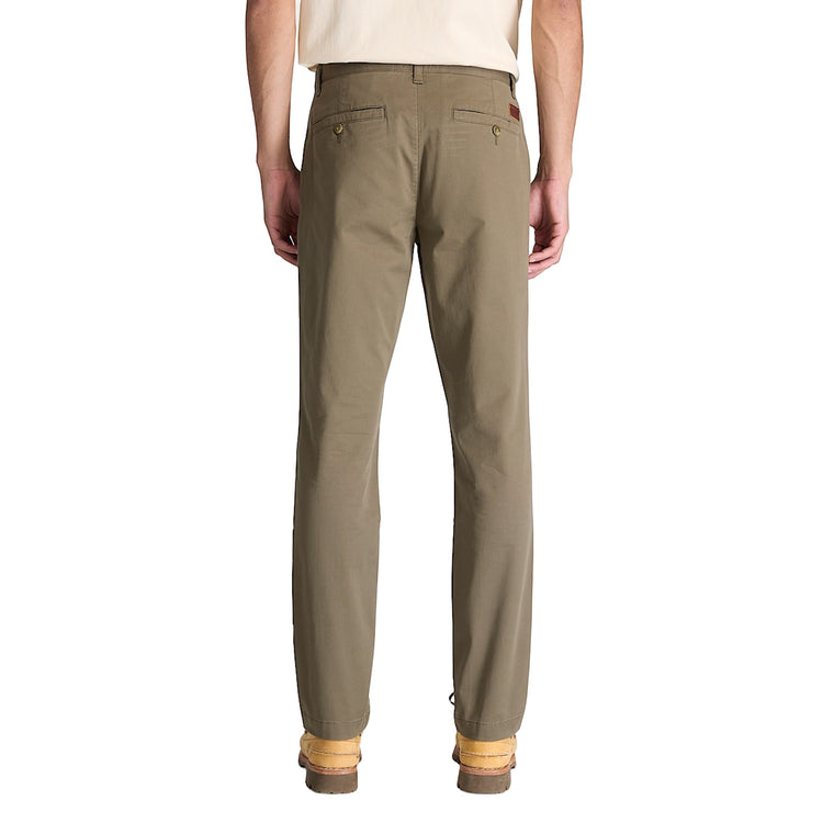 Pantaloni Uomo Chino Slim Claremont Verde, modello retro