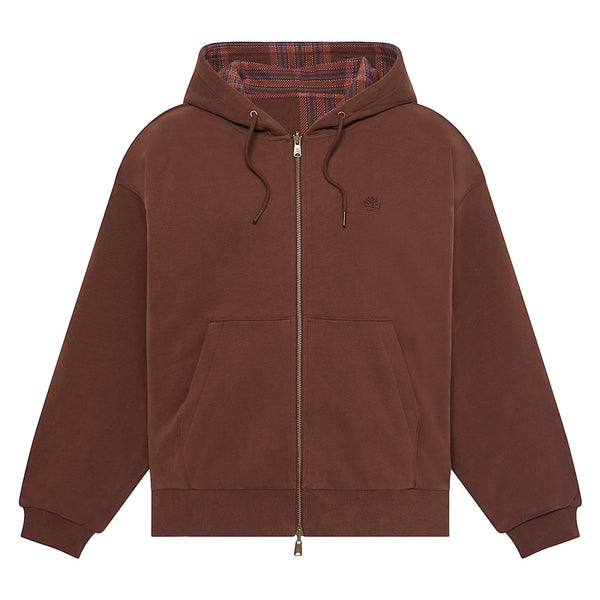 Felpa reversibile Uomo con cappuccio marrone