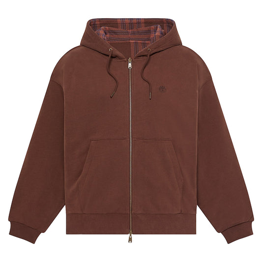 Felpa reversibile Uomo con cappuccio marrone