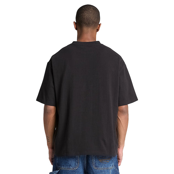 T-shirt Uomo Rugged Boot Nero, modello retro