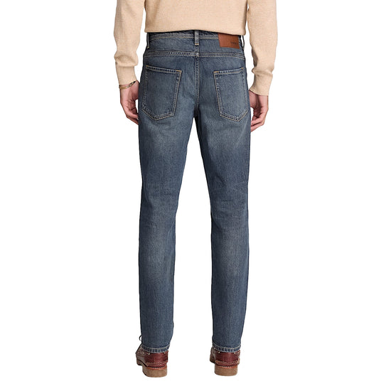Jeans Uomo Slim fit a gamba affusolata modello retro