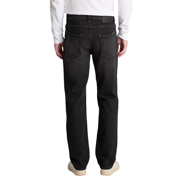 Pantalone Uomo in denim nero a gamba dritta modello retro