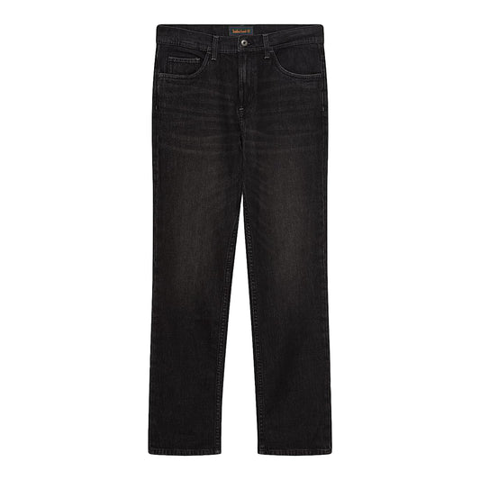 Pantalone Uomo in denim nero a gamba dritta