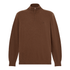 Maglione Uomo con zip 1/4 Cohas Brook Marrone