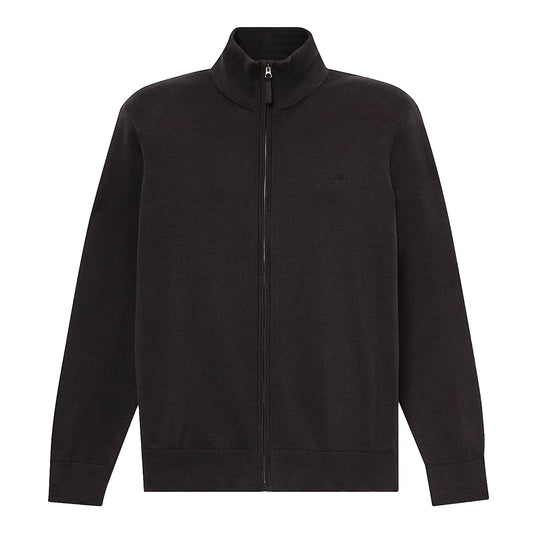 Maglione Uomo con zip intera Nero