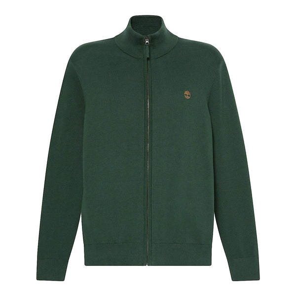 Maglione Uomo con zip intera Verde