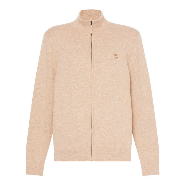 Maglione Uomo con zip intera Beige