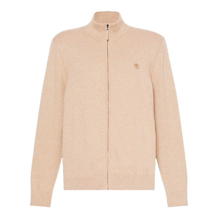 Maglione Uomo con zip intera Beige