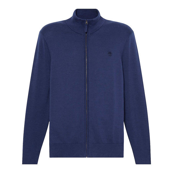 Maglione Uomo con zip intera Blu