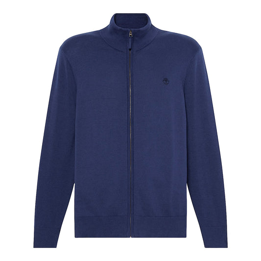 Maglione Uomo con zip intera Blu