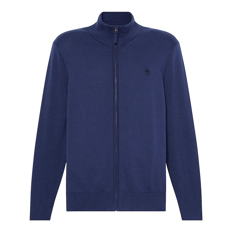 Maglione Uomo con zip intera Blu