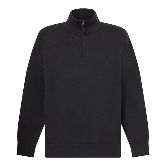 Maglione Uomo Williams River con zip 1/4 Nero