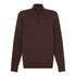 Maglione Uomo Williams River con zip 1/4 Marrone