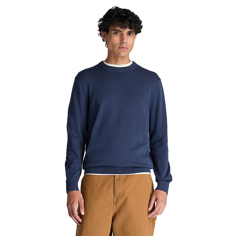 Maglione girocollo Uomo Williams River Blu scuro modello frontale