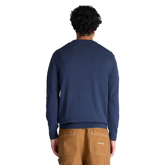 Maglione girocollo Uomo Williams River Blu scuro modello retro