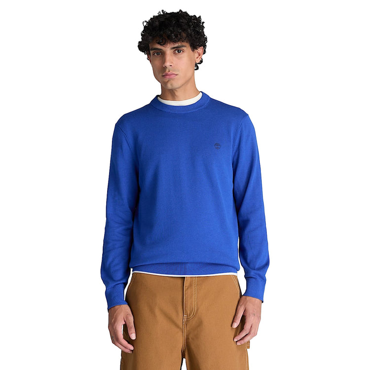Maglione girocollo Uomo Williams River Blu modello frontale