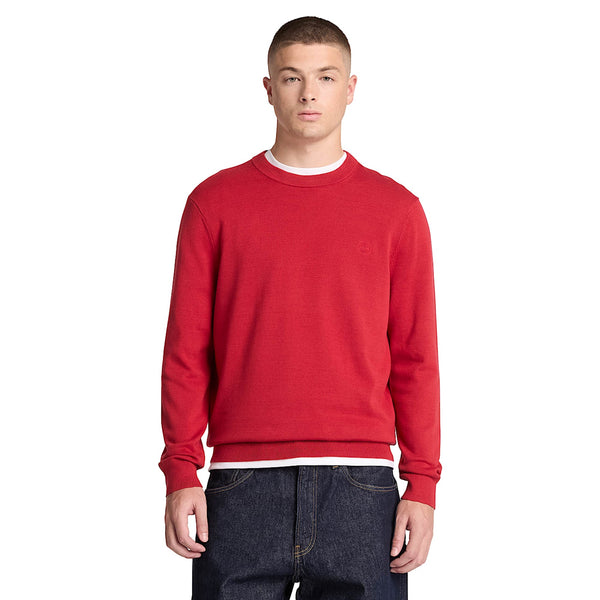 Maglione girocollo Uomo Williams River Rosso modello frontale