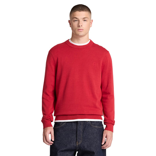 Maglione girocollo Uomo Williams River Rosso modello frontale
