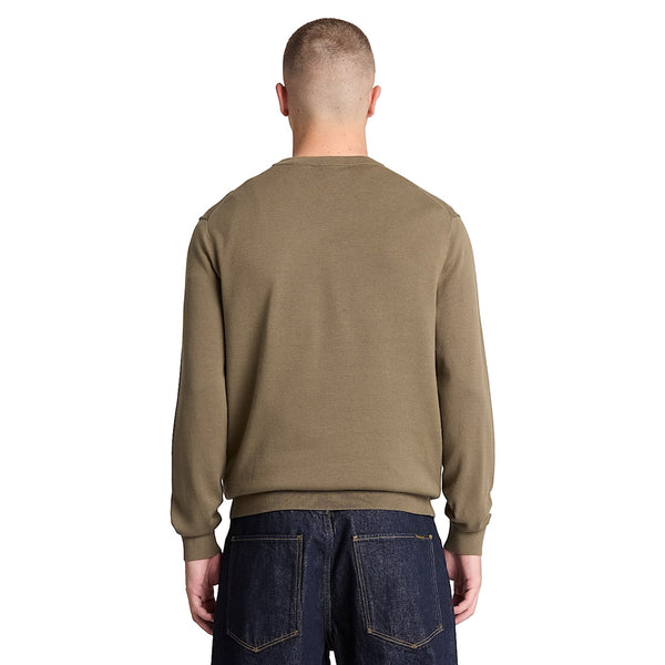 Maglione girocollo Uomo Williams River Verde scuro modello retro