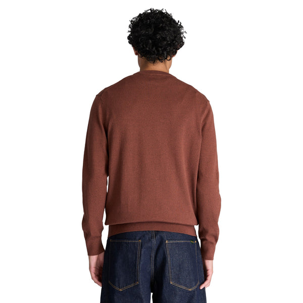 Maglione girocollo Uomo Williams River Marrone chiaro modello retro