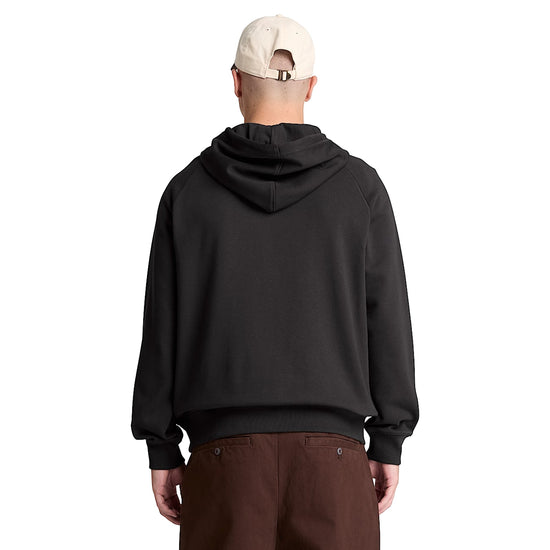 Felpa Uomo Exter River con zip Nero modello retro