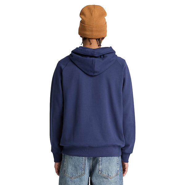 Felpa Uomo Exter River con zip Blu modello retro