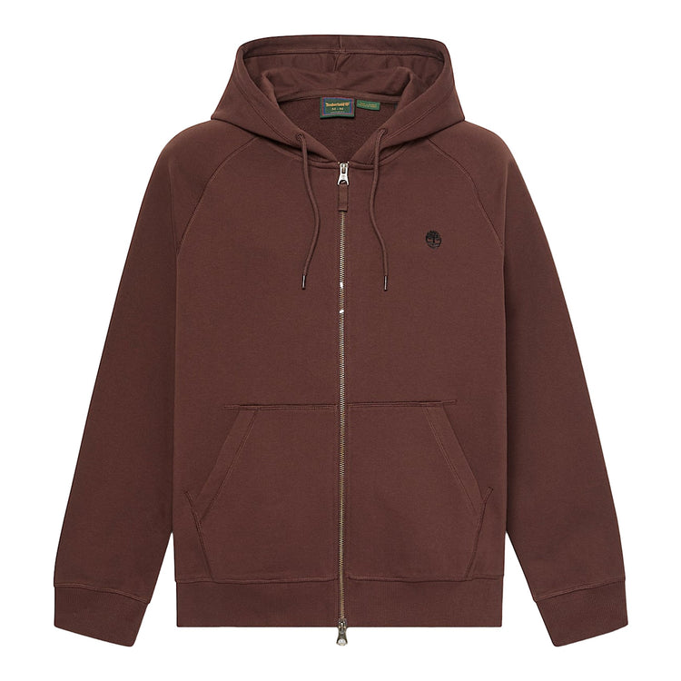 Felpa Uomo Exter River con zip Marrone