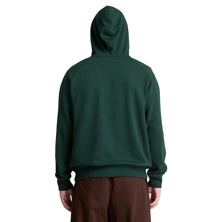 Felpa Uomo Exter River con zip Verde modello retro