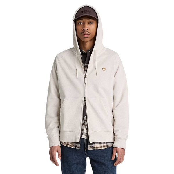 Felpa Uomo Exter River con zip Beige modello frontale