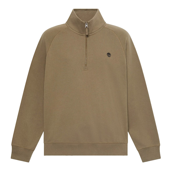 Felpa Uomo Exeter River con zip 1/4 verde
