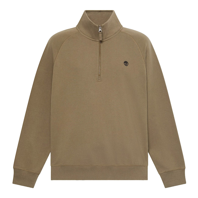 Felpa Uomo Exeter River con zip 1/4 verde