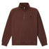 Felpa Uomo Exeter River con zip 1/4 marrone