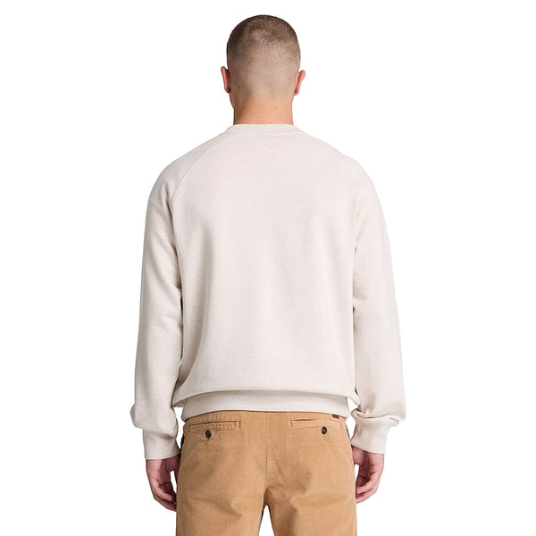 Felpa girocollo Uomo Exeter River Beige modello retro