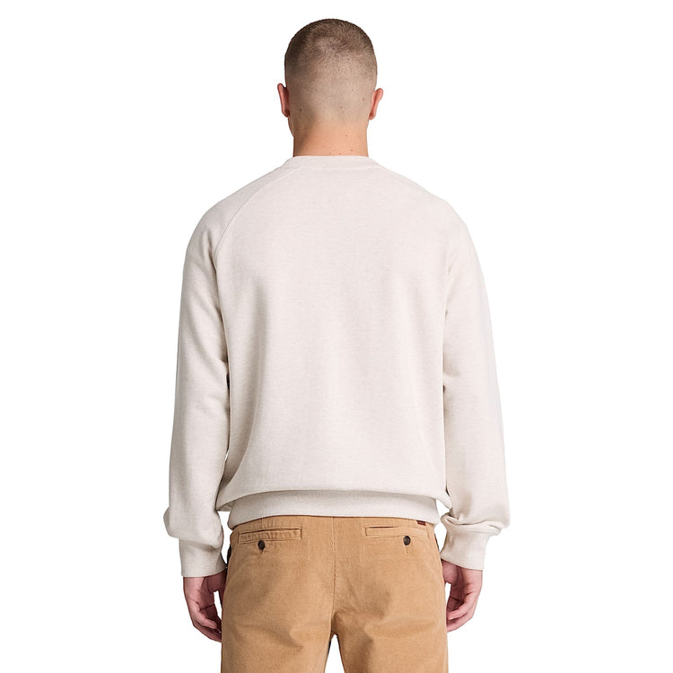 Felpa girocollo Uomo Exeter River Beige modello retro