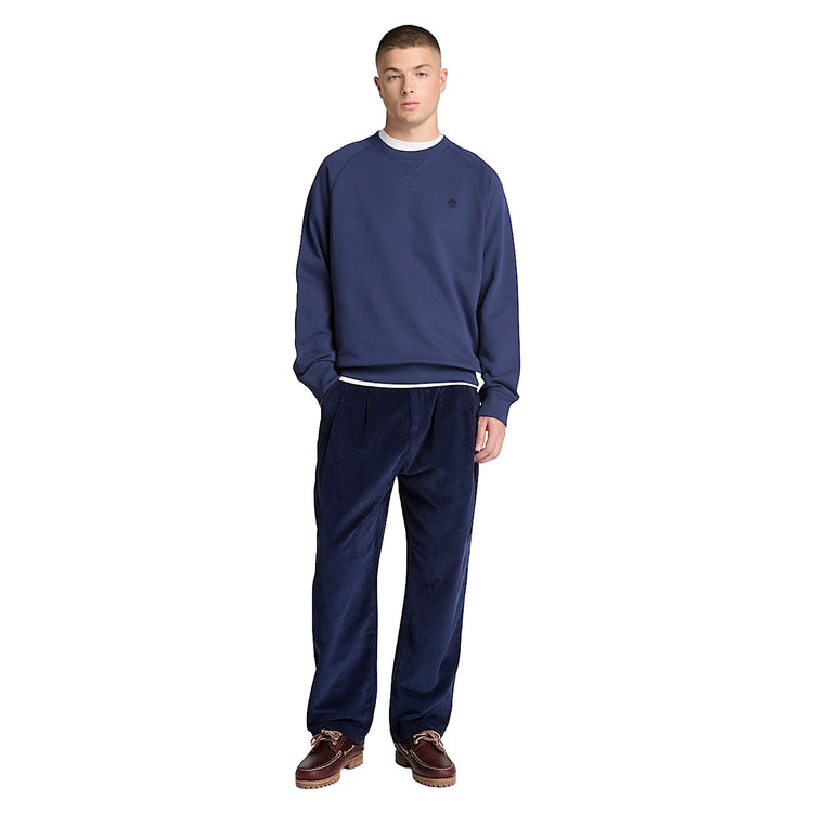 Felpa girocollo Uomo Exeter River Blu modello intero frontale