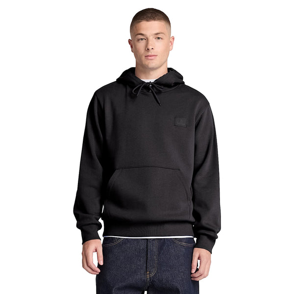 Felpa Uomo con logo piccolo in silicone Nero modello frontale