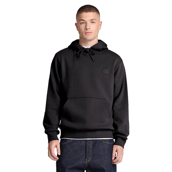 Felpa Uomo con logo piccolo in silicone Nero modello frontale