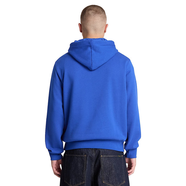 Felpa Uomo con logo piccolo in silicone Blu modello retro