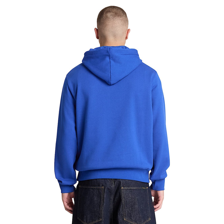 Felpa Uomo con logo piccolo in silicone Blu modello retro