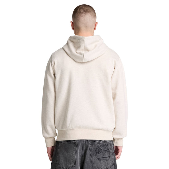 Felpa Uomo con logo piccolo in silicone Beige chiaro modello retro
