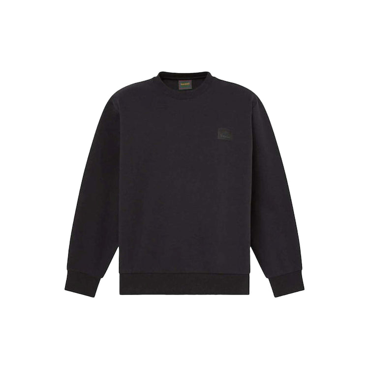 Felpa girocollo Uomo con logo in silicone Nero