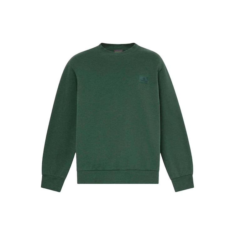 Felpa girocollo Uomo con logo in silicone Verde