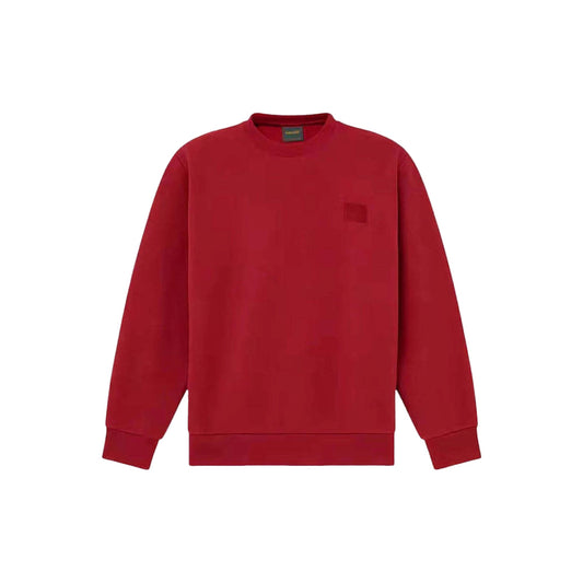 Felpa girocollo Uomo con logo in silicone Rosso