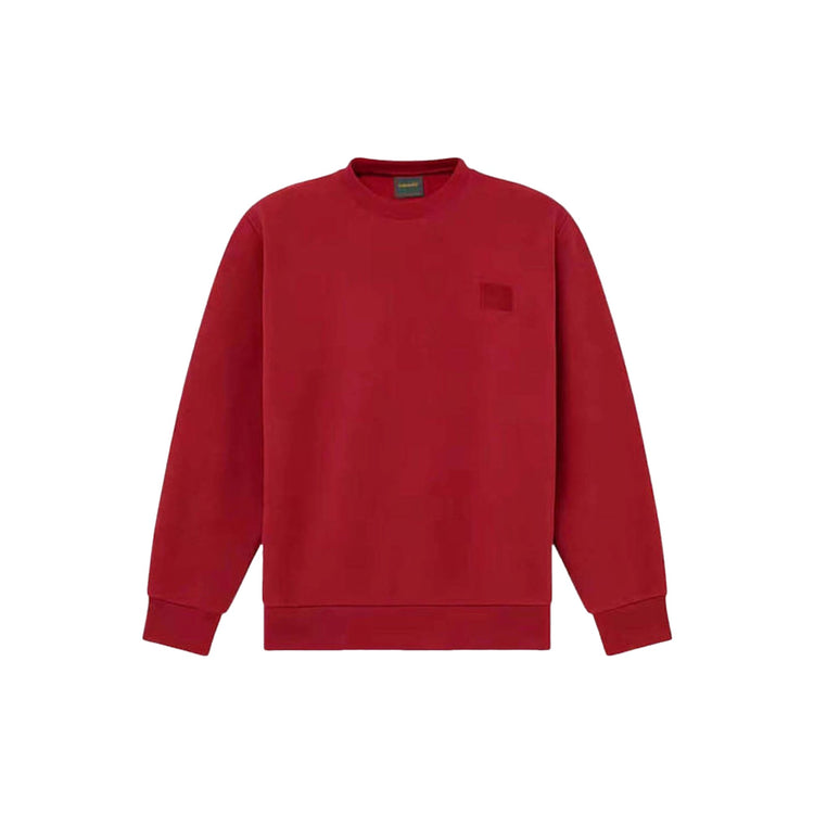 Felpa girocollo Uomo con logo in silicone Rosso