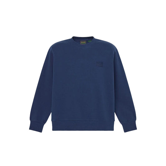 Felpa girocollo Uomo con logo in silicone Blu